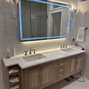 White Oak Floating Bathroom Vanity