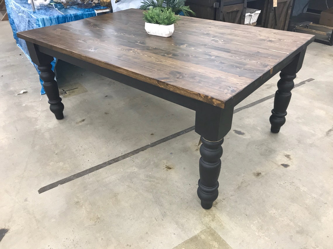 Spindle Leg Dining Table Etsy