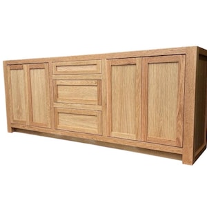 White Oak Bathroom Double Vanity