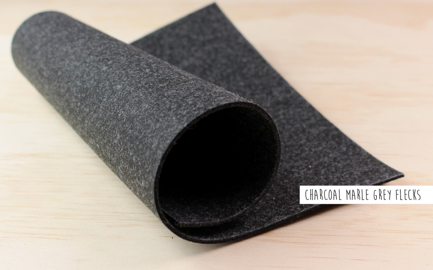 FELT//Charcoal//Dark Marle Grey//Felt fabric sheet//2mm thick Etsy