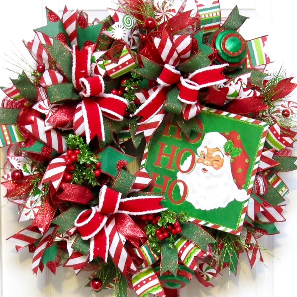 Santa Wreath - Etsy