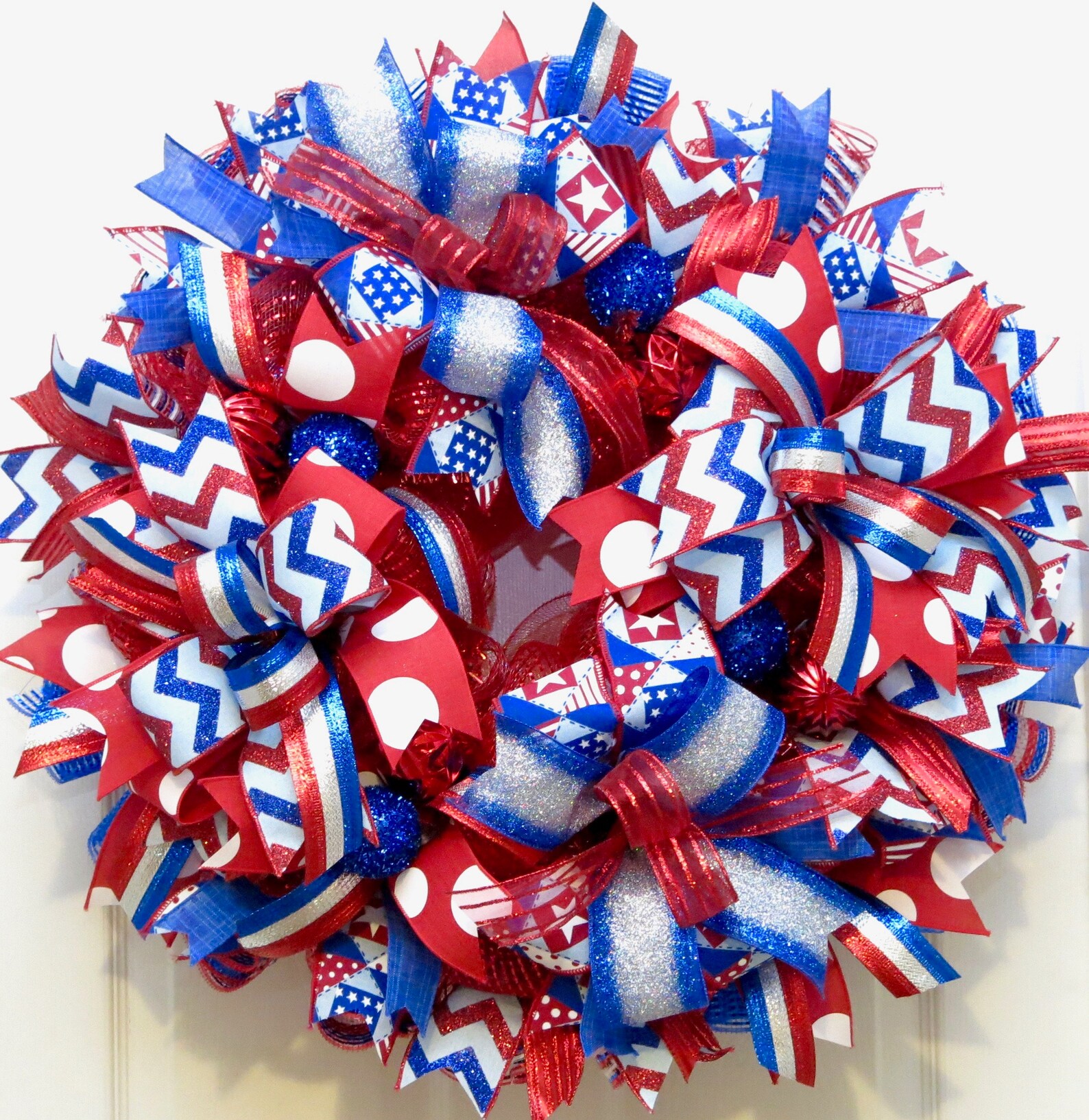 Patriotic Wreaths for Front Door 4th of July Wreath Summer Etsy