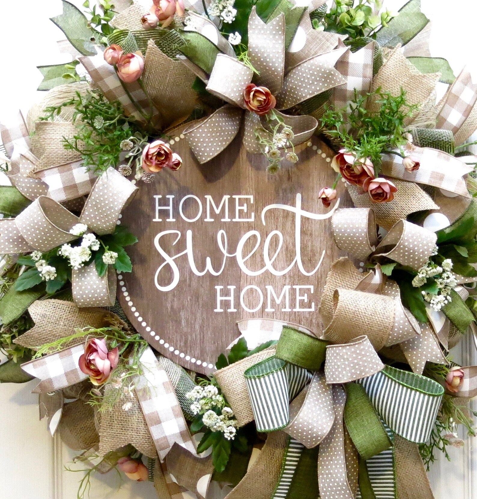 Everyday Wreaths for Front Door Front Door Wreath Home Sweet Etsy