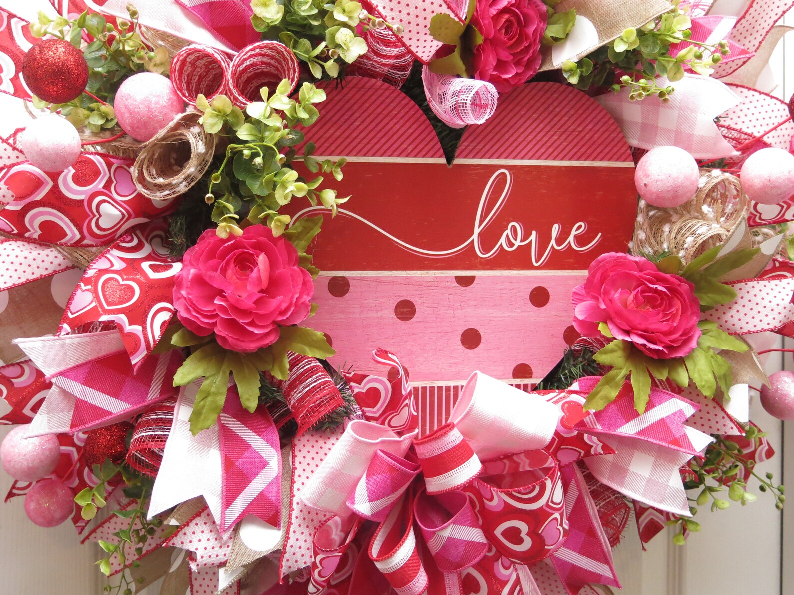 Valentine Wreath for Front Door Valentine's Day Wreath - Etsy