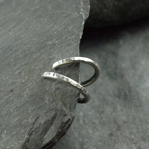 Ohrklemme, earcuff - Silber - Struktur - 2Stück