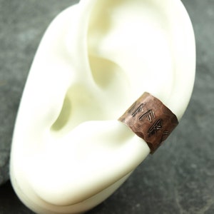 Ohrklemme Kupfer , runenschmuck, Kupferschmuck, keltischer Schmuck, Geschenk