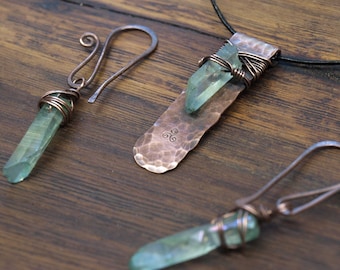 Set pendant and earrings