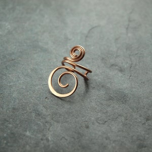 Ear clip simple, spiral Kupfer blank
