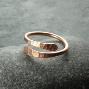 Ring, verstellbar, Vorsteckring, Kupferring, gehämmert *Auswahl* kupferschmuck