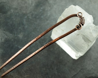 Fork, copper jewelry, fork with decoration, Celtic, simple, Viking, hair jewelry