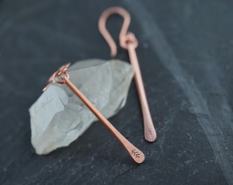 Handmade long earrings, Celtic jewelry, nature jewelry, gift for wife/girlfriend, tree, copper jewelry to match clothing, ear jewelry