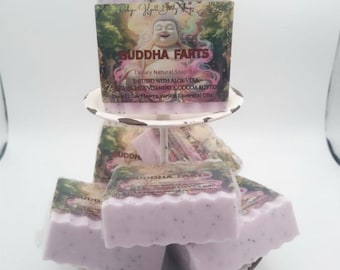 Jabón natural Buddha, aceites esenciales de flor de loto y vainilla