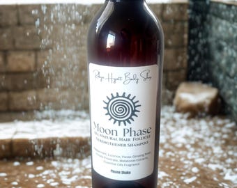 Champú Fase Lunar, Restaurador de Folículos, Estimula el Crecimiento del Cabello, 295 ml. Hecho en Idaho.