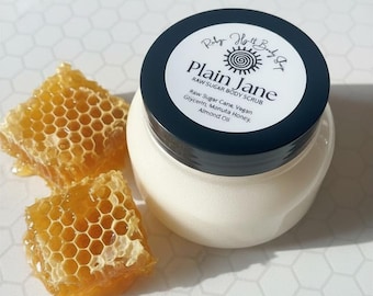 Exfoliante de azúcar, sencillo, sin perfume y totalmente orgánico, hecho en Idaho, 368 g (13 oz).