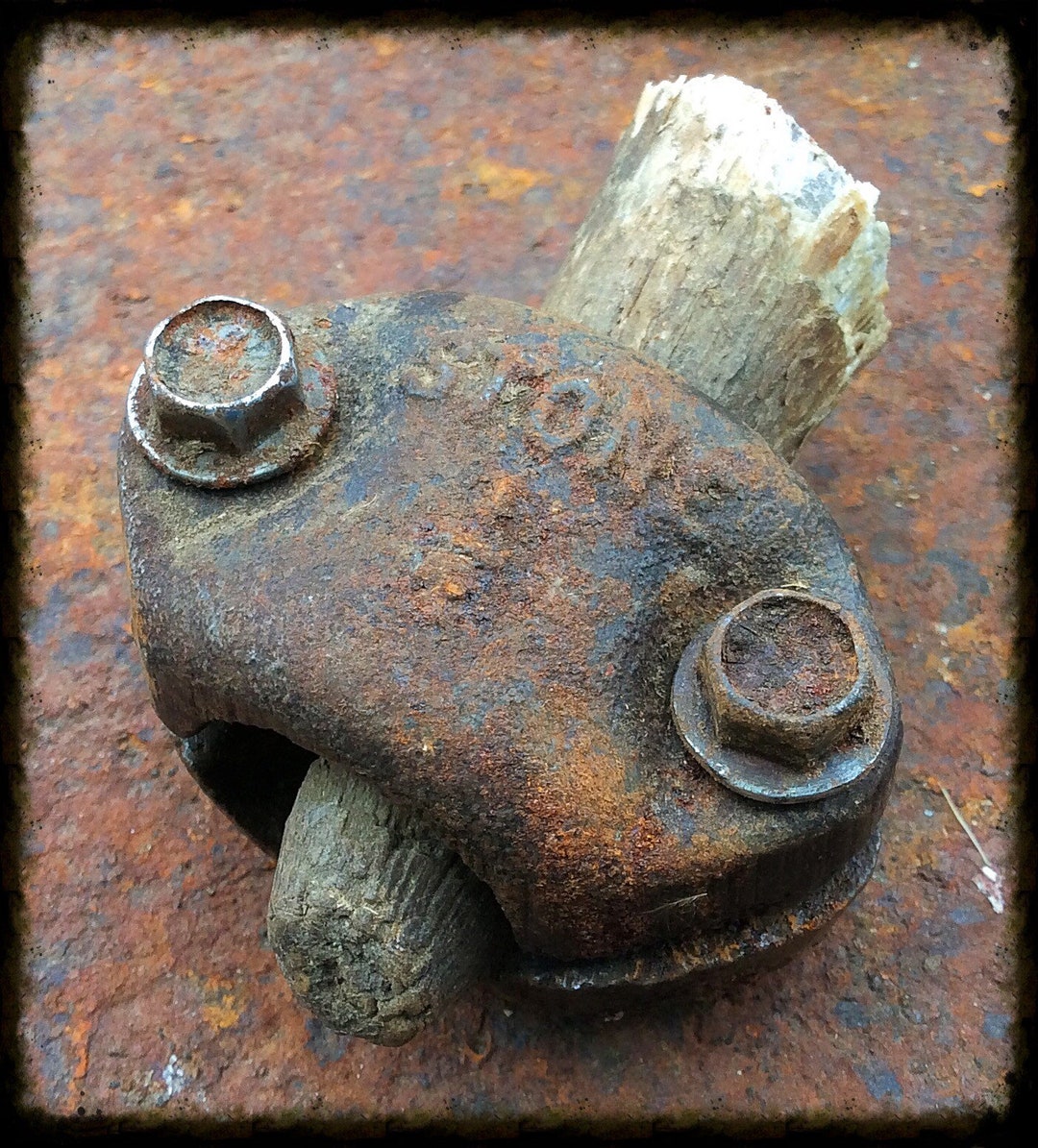 Old Cast Iron Horn Weights WITH Horn Unusual Vintage Oddity Etsy