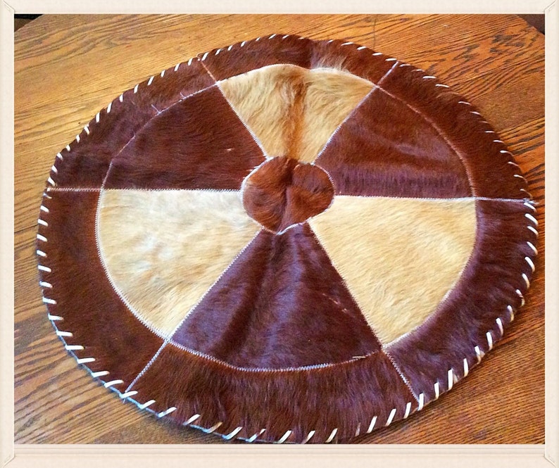 Cowhide rug or wall Hanging. Handmade genuine bovine hide. Etsy