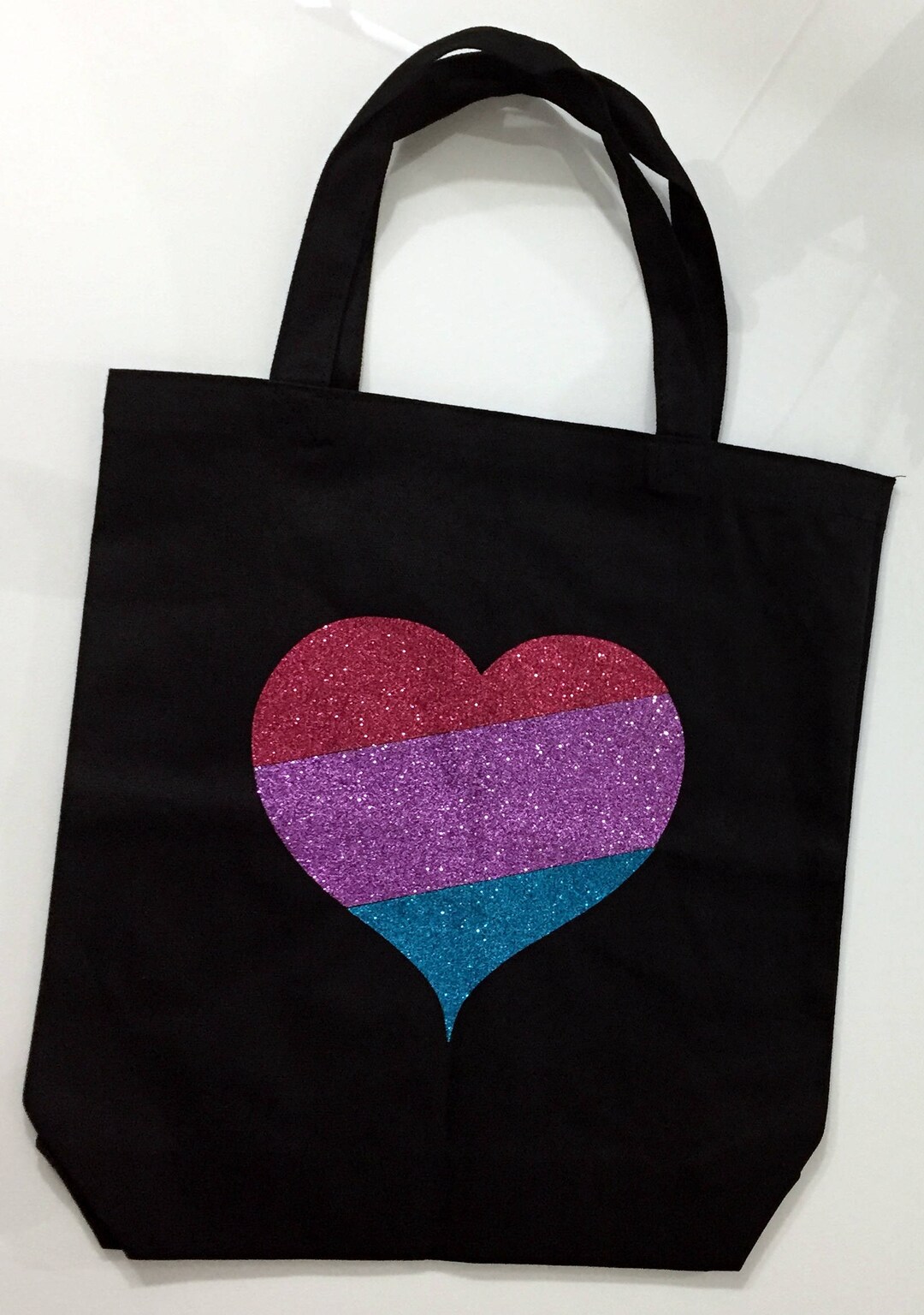 Subtle Bi Bag Bi Pride Glitter Heart Tote Bag Bisexual Pride LGBTQ - Etsy