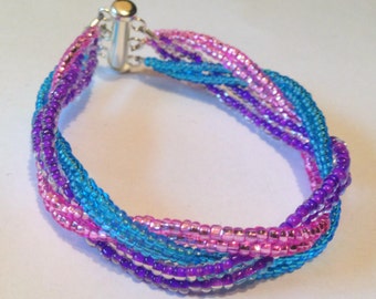 Bisexual Pride Braided Bracelet, Pink Purple Blue, Bi Pride, Pride Flags, LGBTQ