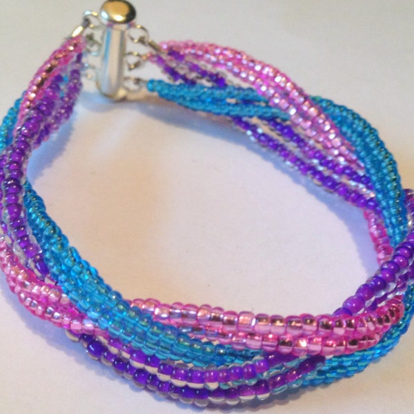 Bisexual Pride Braided Bracelet, Pink Purple Blue, Bi Pride, Pride Flags, LGBTQ