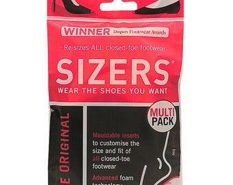 Sizers Shoe Sizing Inserts - Resizes ALL footwear (shoe fillers) Pointed-Toe