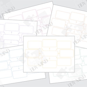 Tidymind BASIC MIND MAPPING 018 Printable Bundle - 6 Colour Ways - Etsy