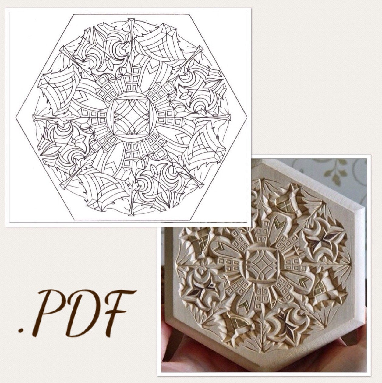 PDF Digital Download Hand Drawn Chip Carving Pattern Wood Etsy