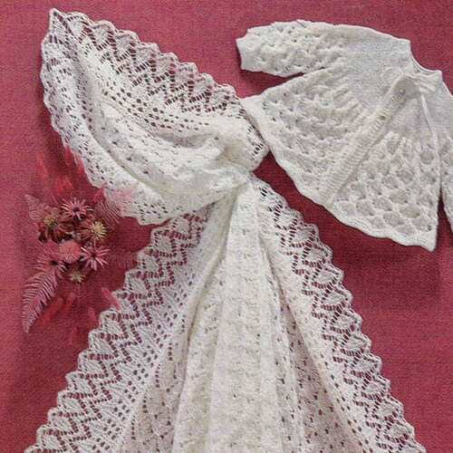 Baby Shawl Knitting Pattern Pdf 4 Ply 3 Ply Baby Blanket Etsy