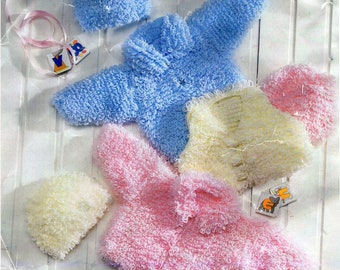knitted loopy cardigan baby