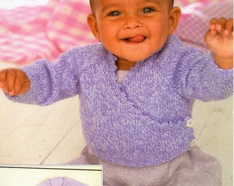 free knitting pattern crossover baby cardigan