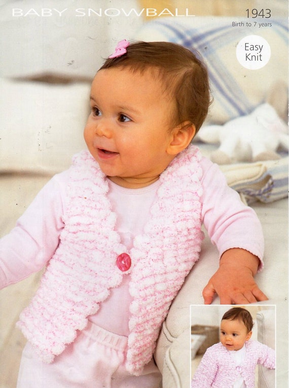 Baby / Childs Cardigan Waistcoat Baby Knitting Pattern Pdf - Etsy UK