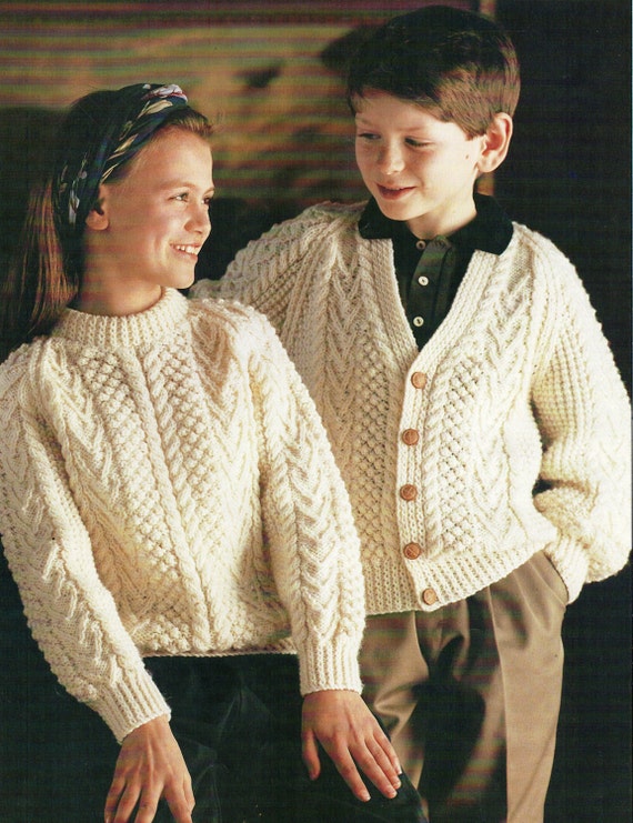 Childrens aran hotsell cardigans