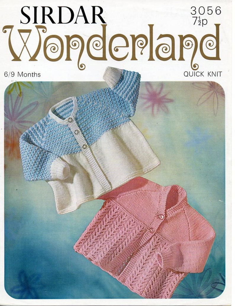 Vintage baby matinee jacket knitting pattern pdf DK matinee Etsy