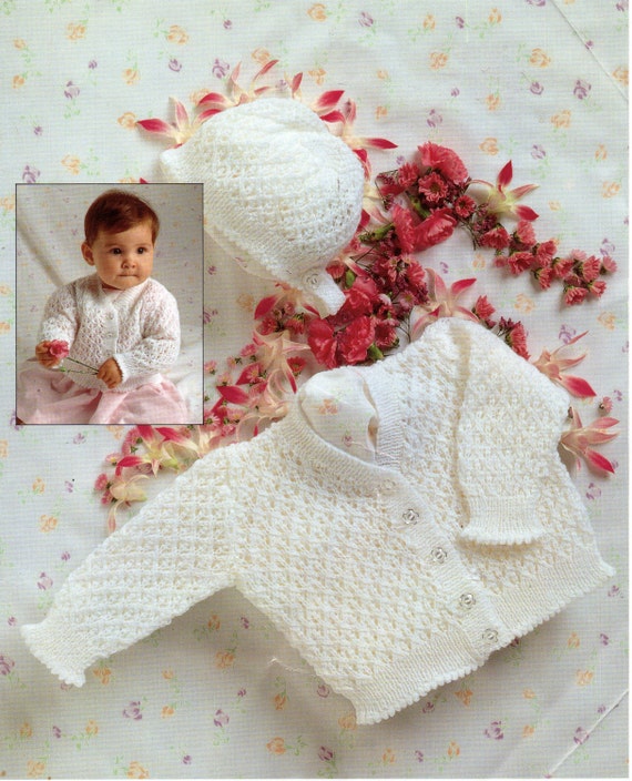 Newborn baby boy top cardigan knitting pattern