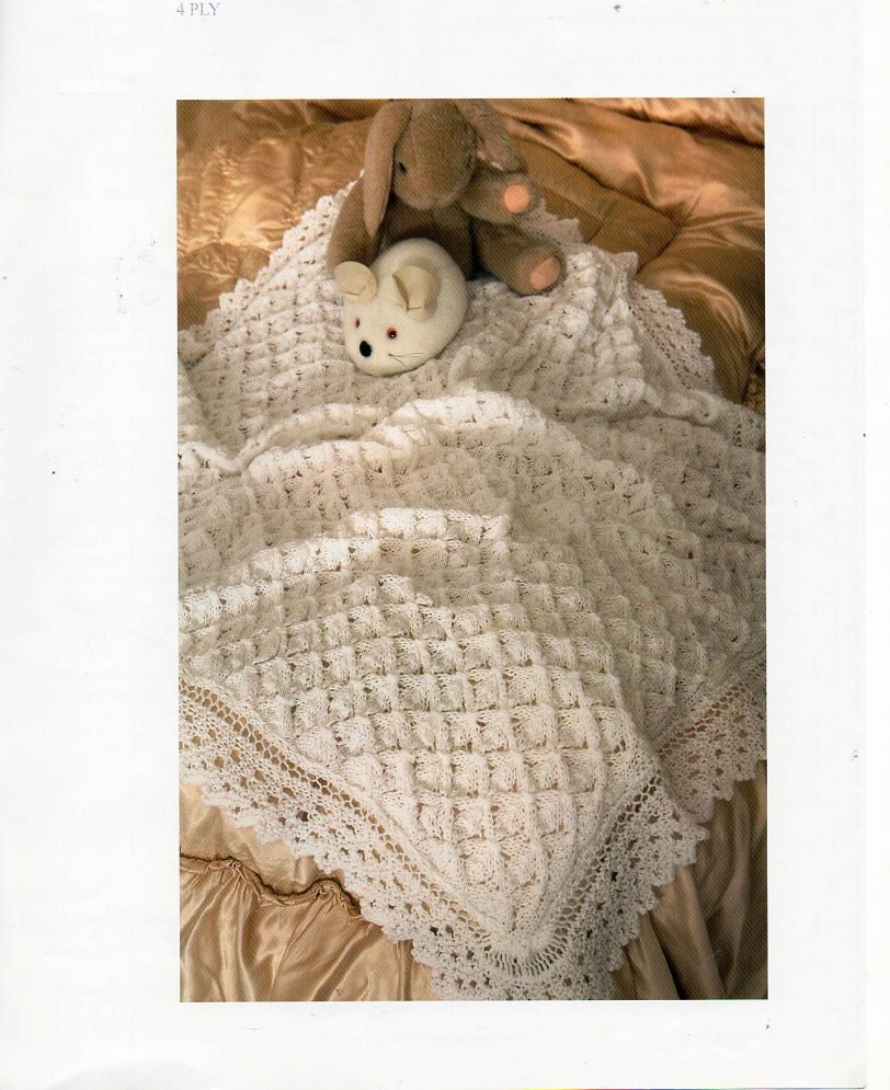 Vintage baby 4ply shawl knitting pattern pdf Christening ...