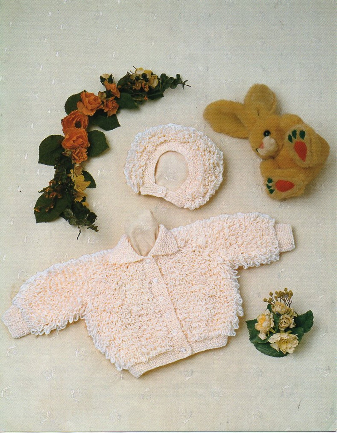 Vintage Baby Loopy Jacket Hat Knitting Pattern Pdf Loop Stitch Etsy UK