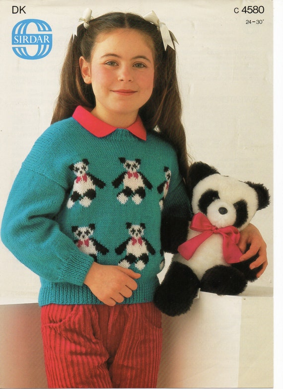 panda jumper knitting pattern