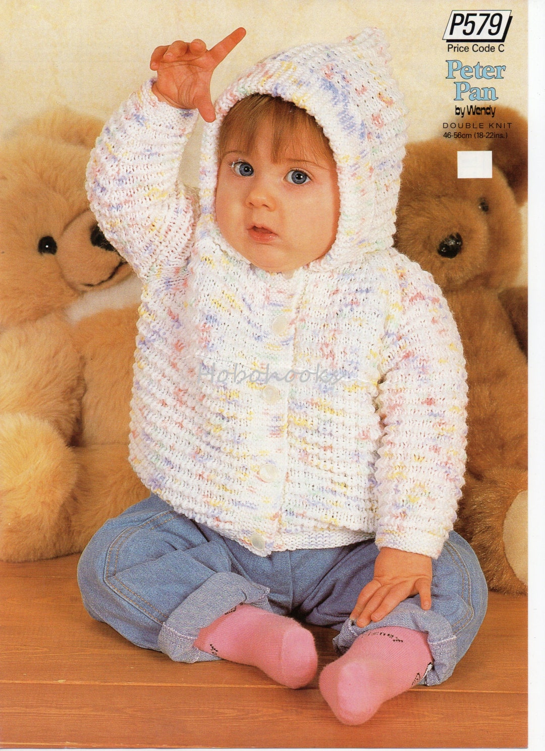 Baby Knitting Pattern Pdf Baby Hooded Jacket Cardigan With Etsy UK