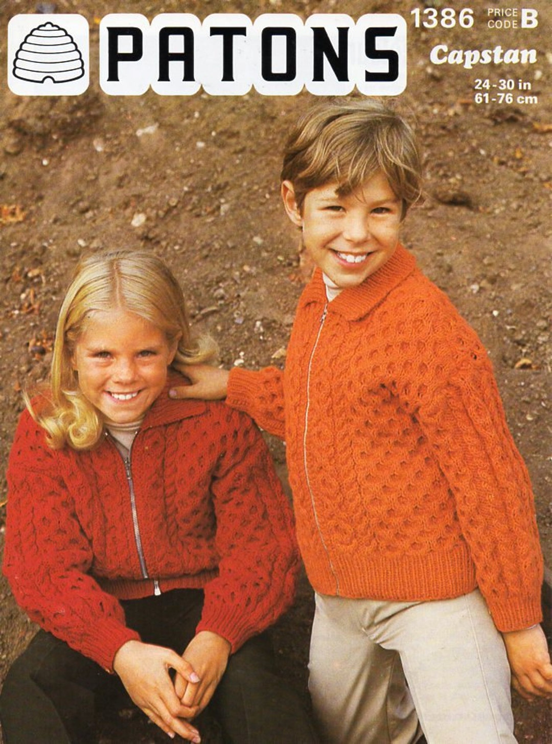 Vintage Childrens Aran Jacket Knitting Pattern PDF Honeycomb - Etsy UK
