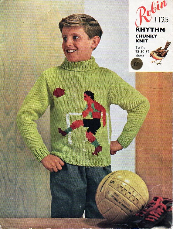Childrens Football Sweater Knitting 