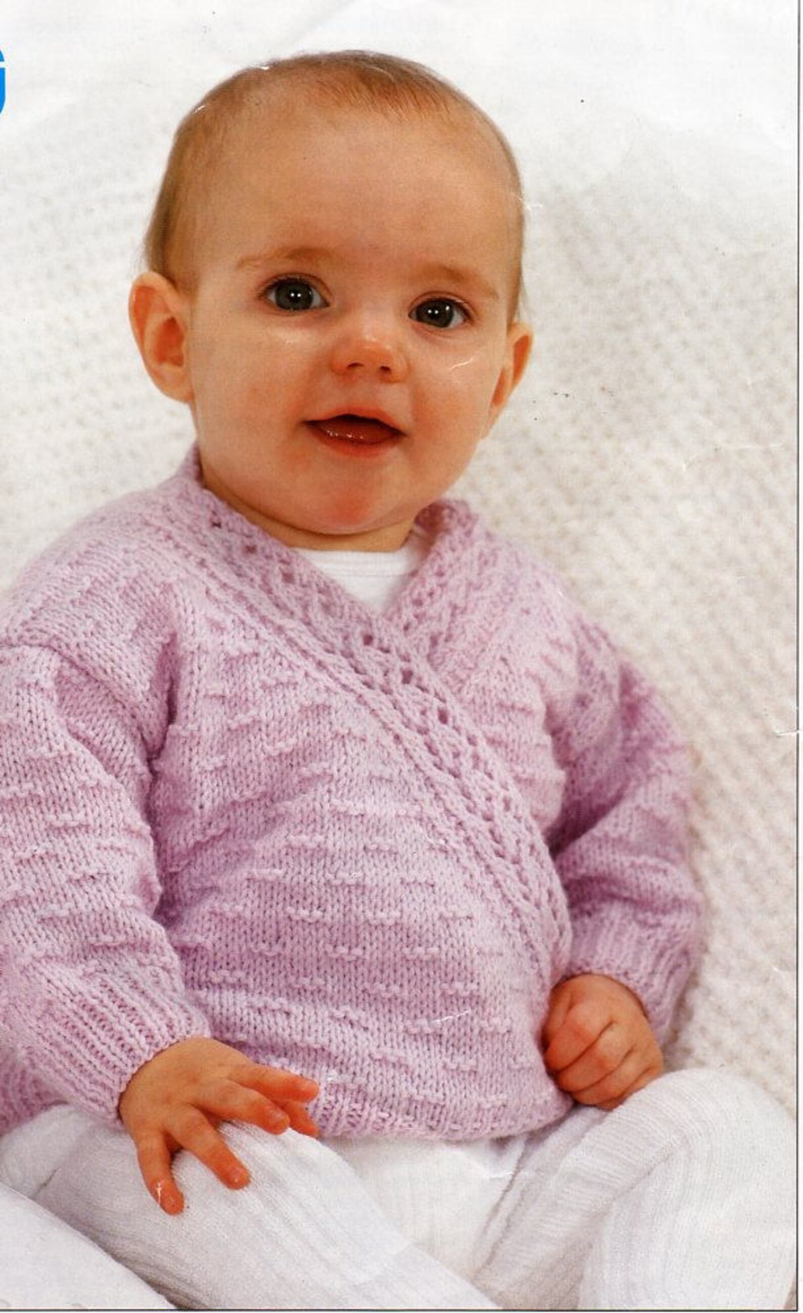 Baby Crossover Cardigan Knitting Pattern Pdf Baby Girls Etsy UK