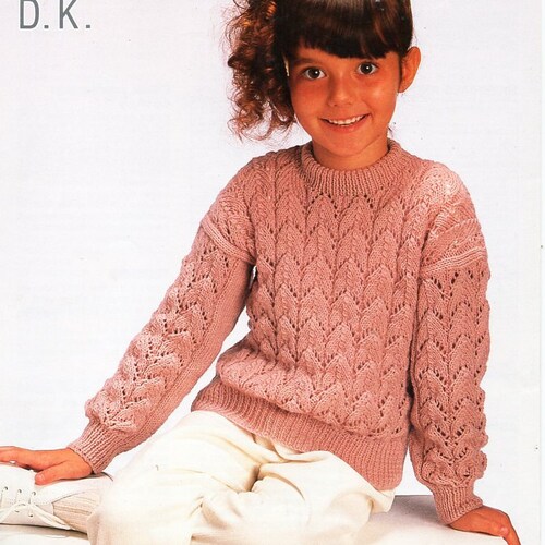 Instant PDF Digital Download Girls Double Knit Cardigan | Etsy UK