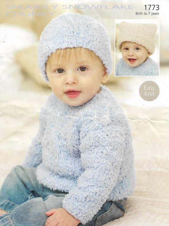 Baby Chenille Sweater Hat Knitting Pattern Pdf Childs Jumper Cap Easy Knit  16-26 Chenille Chunky Bulky 12ply Pdf Instant Download -  Canada