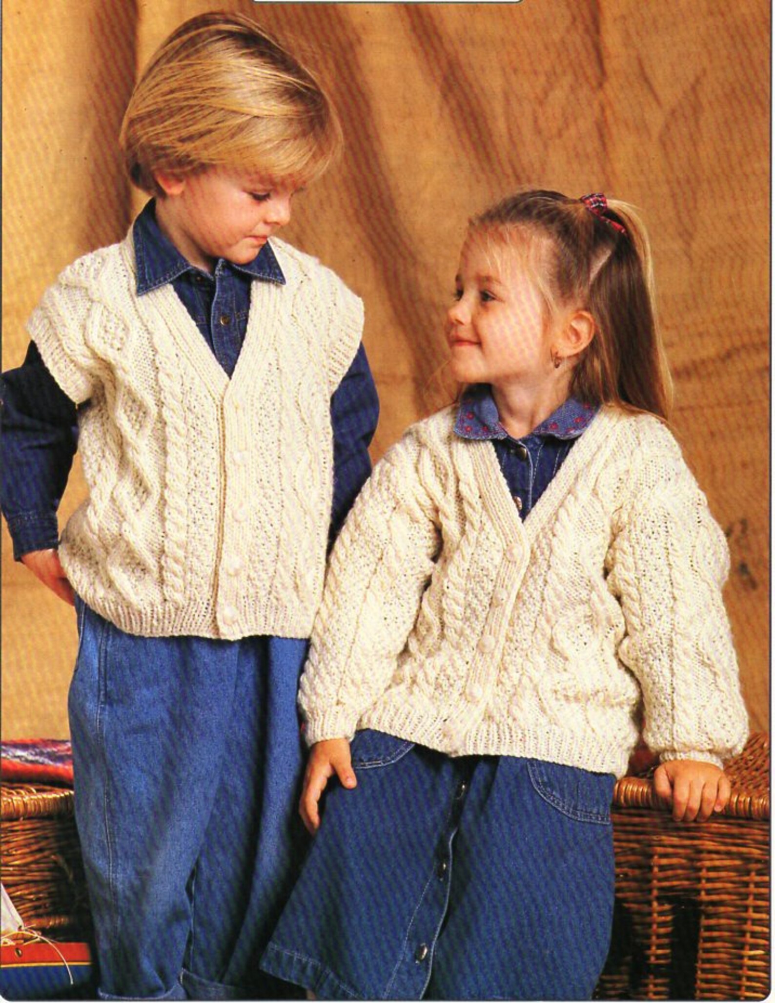 Baby Childrens Aran Cardigan Waistcoat Knitting Pattern Pdf - Etsy UK