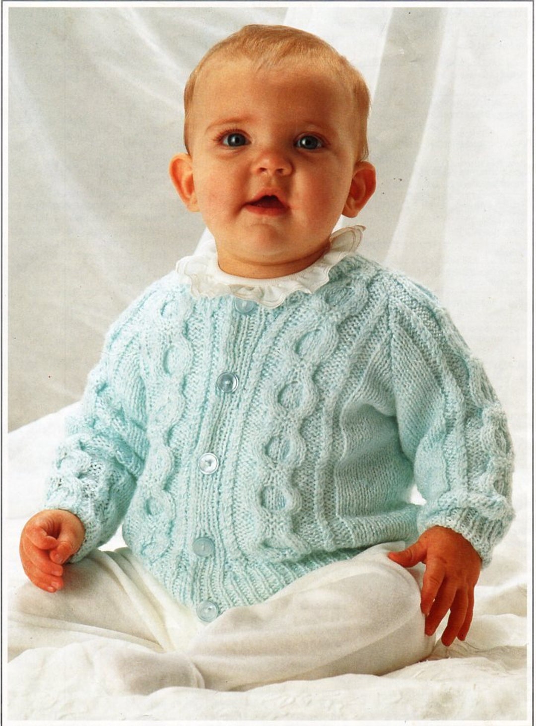 Baby Cable Cardigan Knitting Pattern Pdf Childrens Cable - Etsy UK