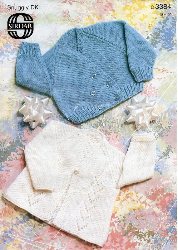 Vintage Baby Crossover Cardigan Matinee Jacket Knitting | Etsy UK