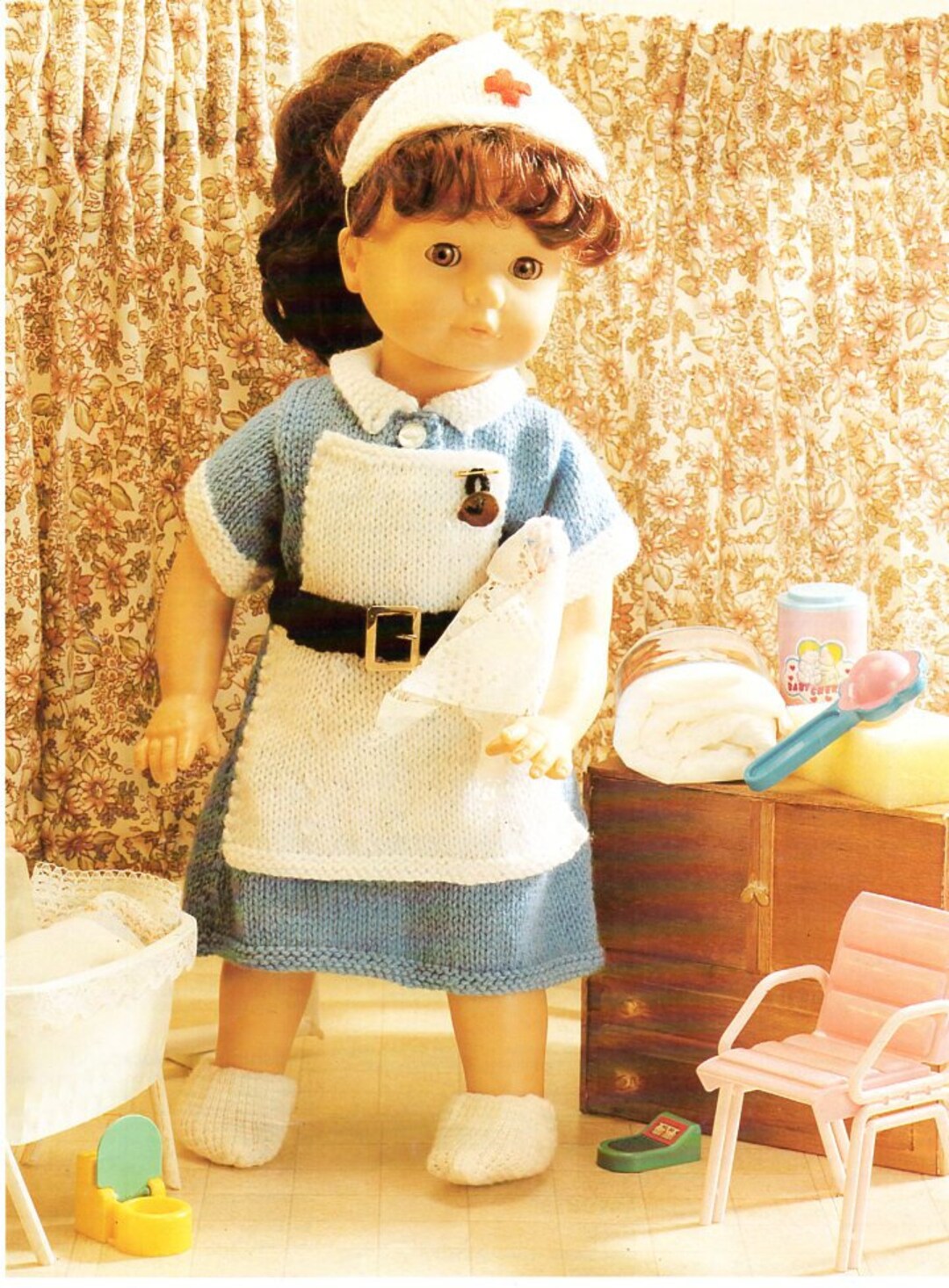 Nurse Doll Clothes KNITTING PATTERN Pdf Dolls Outfit Nurses - Etsy