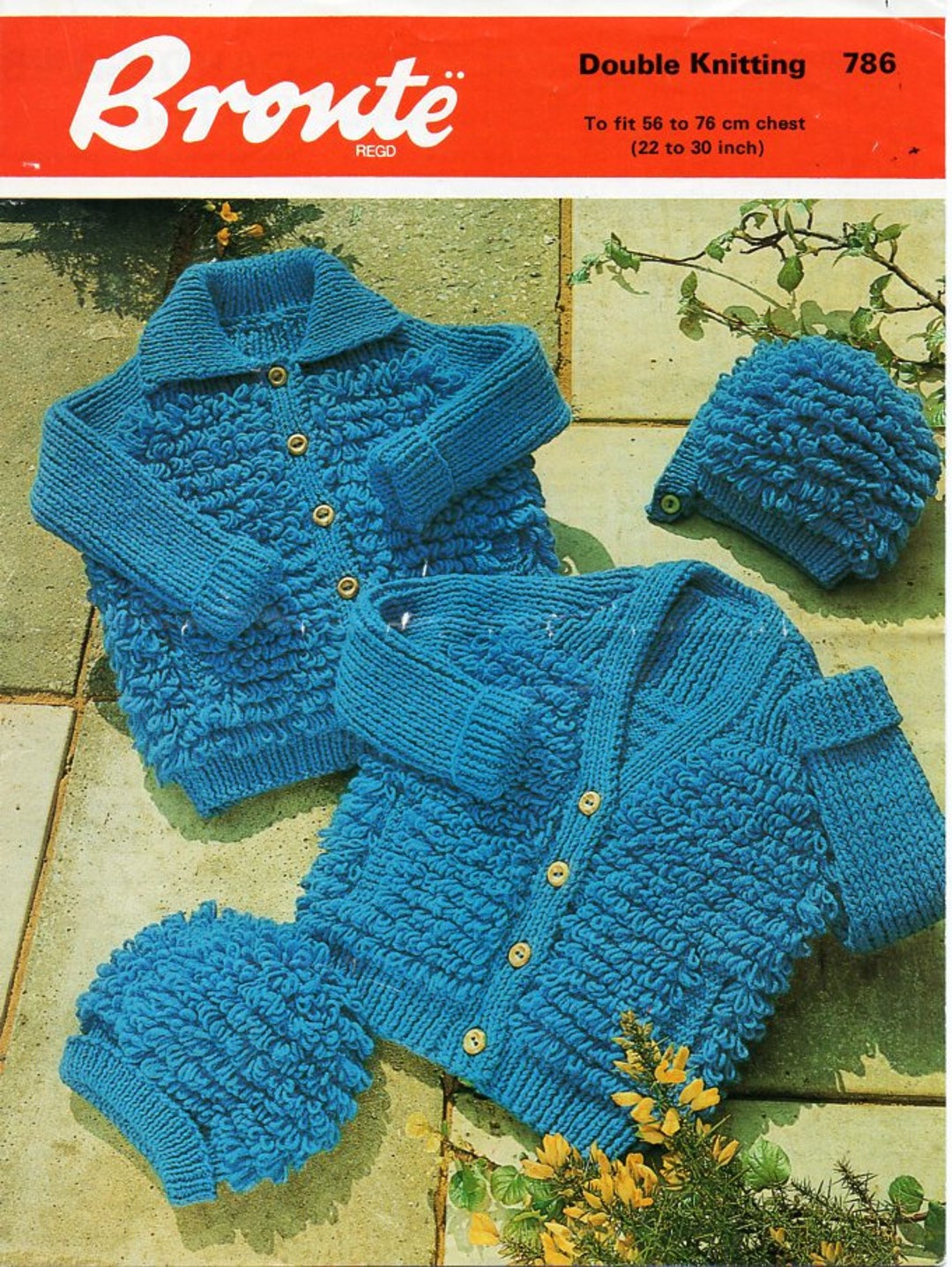 Vintage Girls Loopy Jacket Knitting Pattern Pdf Childrens Loop Etsy UK