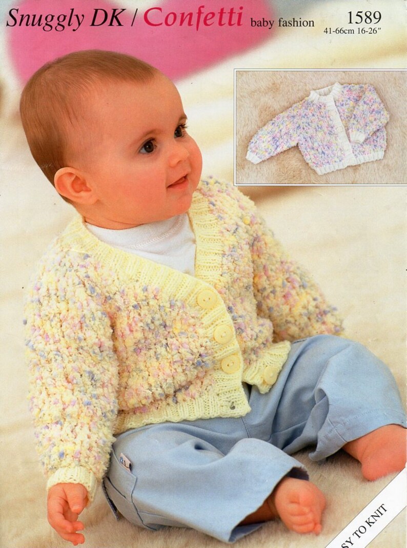 Baby / Childrens Cardigans Knitting Pattern Pdf DK & Chunky Etsy UK