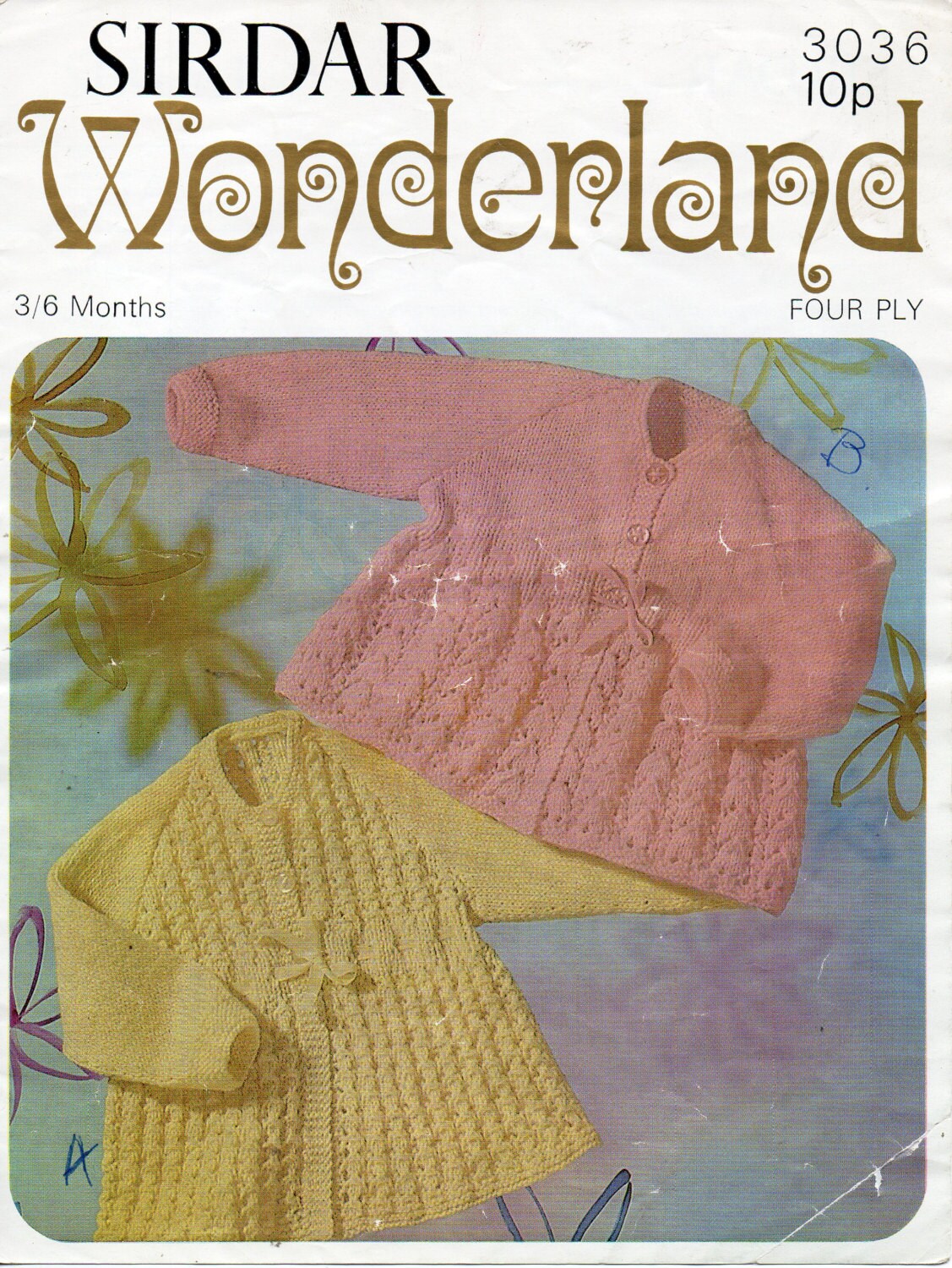vintage baby crossover cardigan matinee jacket knitting pattern pdf jacket matinee coat 18-19 DK light worsted 8ply pdf instant download