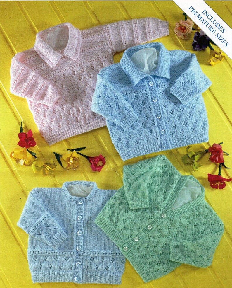lacy baby cardigan knitting pattern